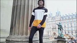 Lewy T, during the making of the music video for SORRY, at St George's Hall, Liverpool City Centre