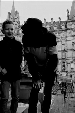 Lewy T and his Son during the making of 